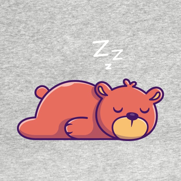 Cute Teddy Bear Sleeping Cartoon by Catalyst Labs